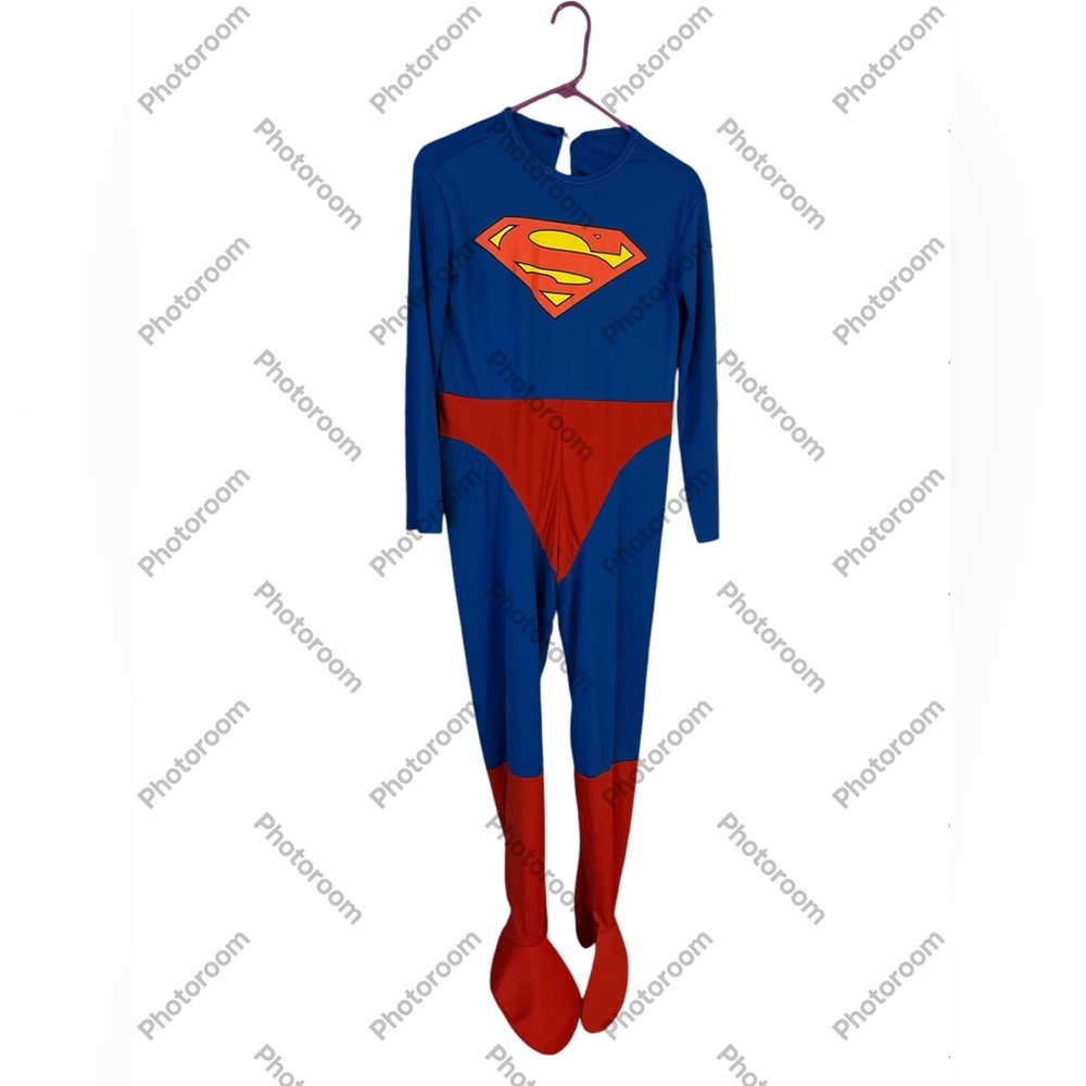 Rubies Child Size Large Superman 1Pcs Jumpsuit Halloween Costume Never Worn